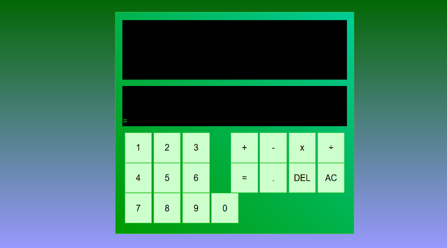 Screenshot of a calculator app